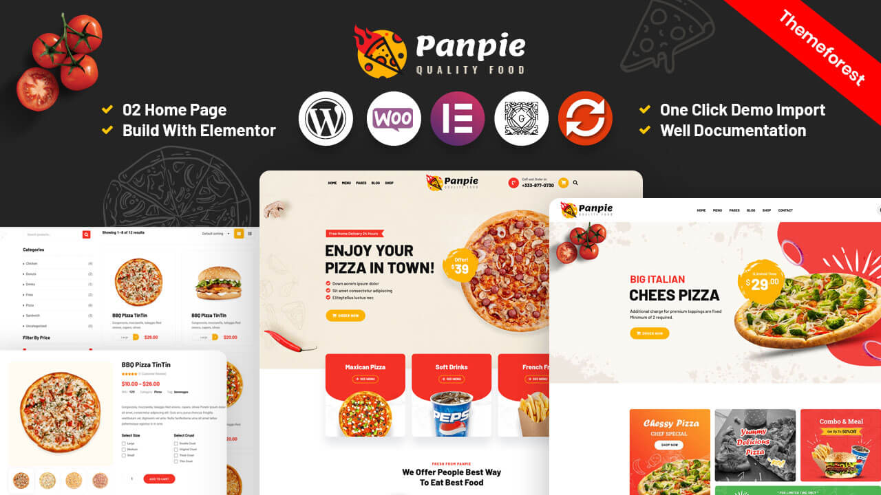 Panpie – Restaurant WordPress Theme