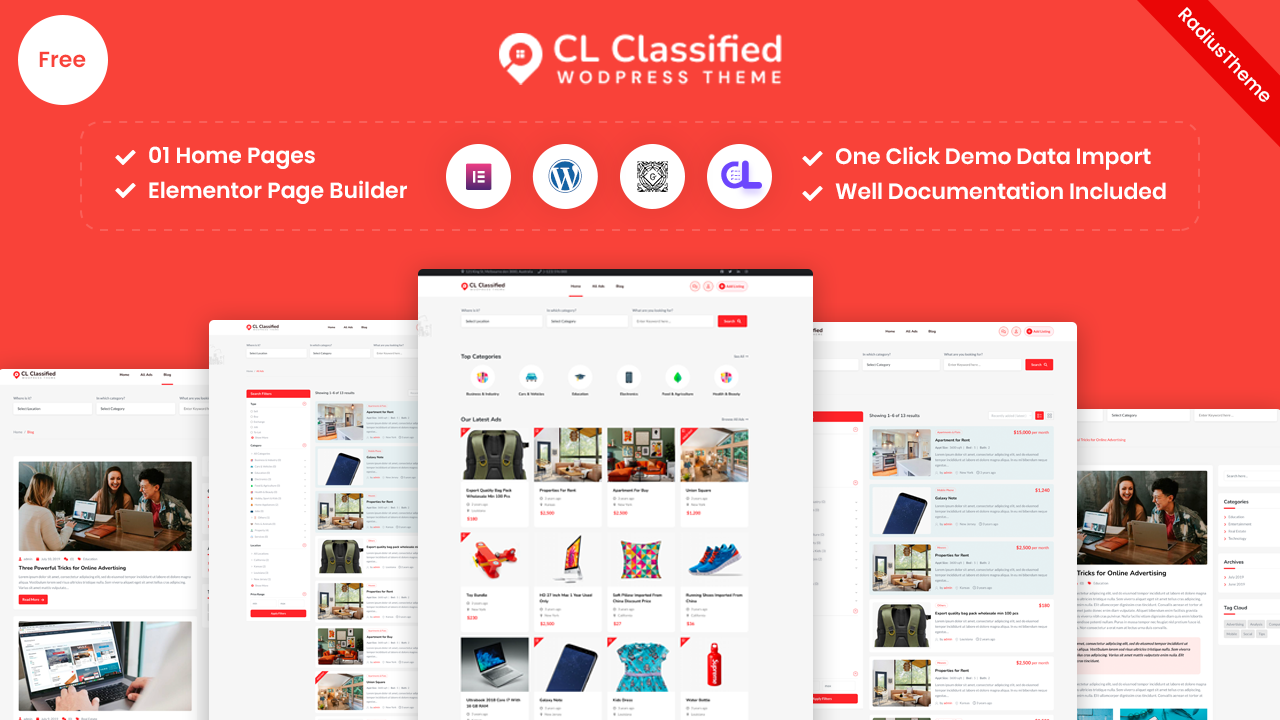 CLClassified – Free Classified Ads WordPress Theme