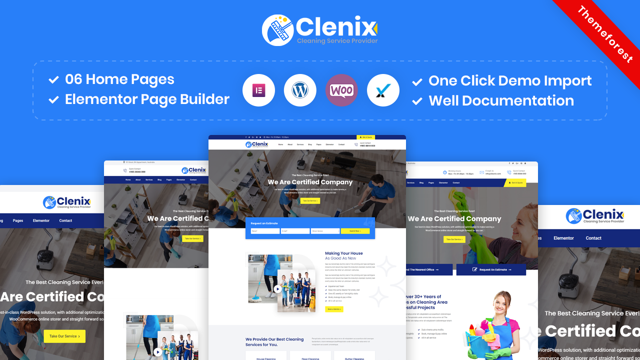 cleaning company WordPress theme