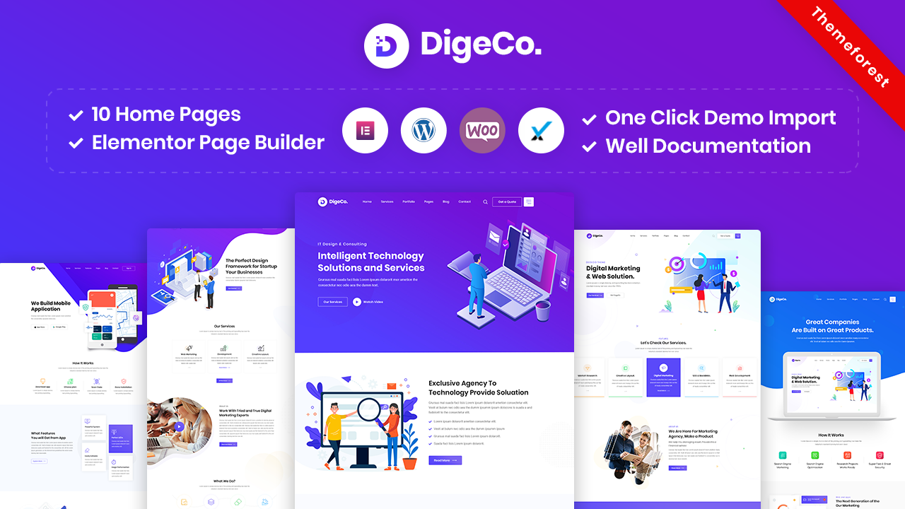 Digeco – Startup Agency WordPress Theme