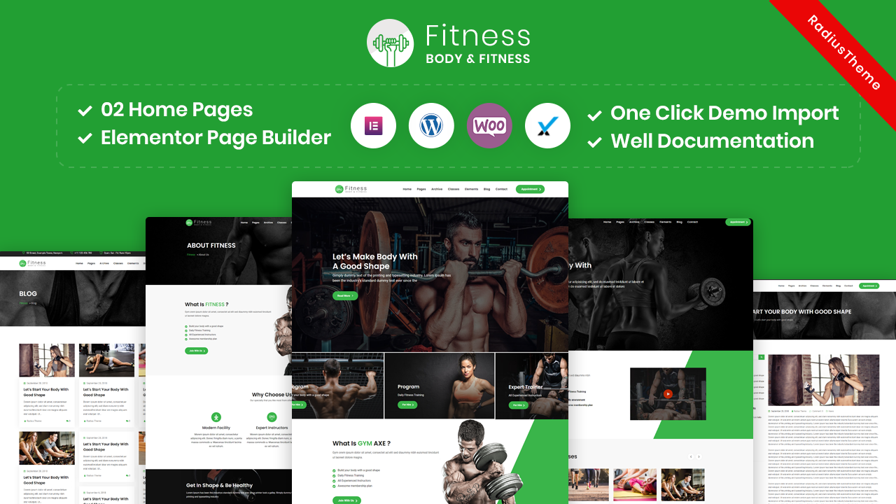 Fitness WordPress Theme