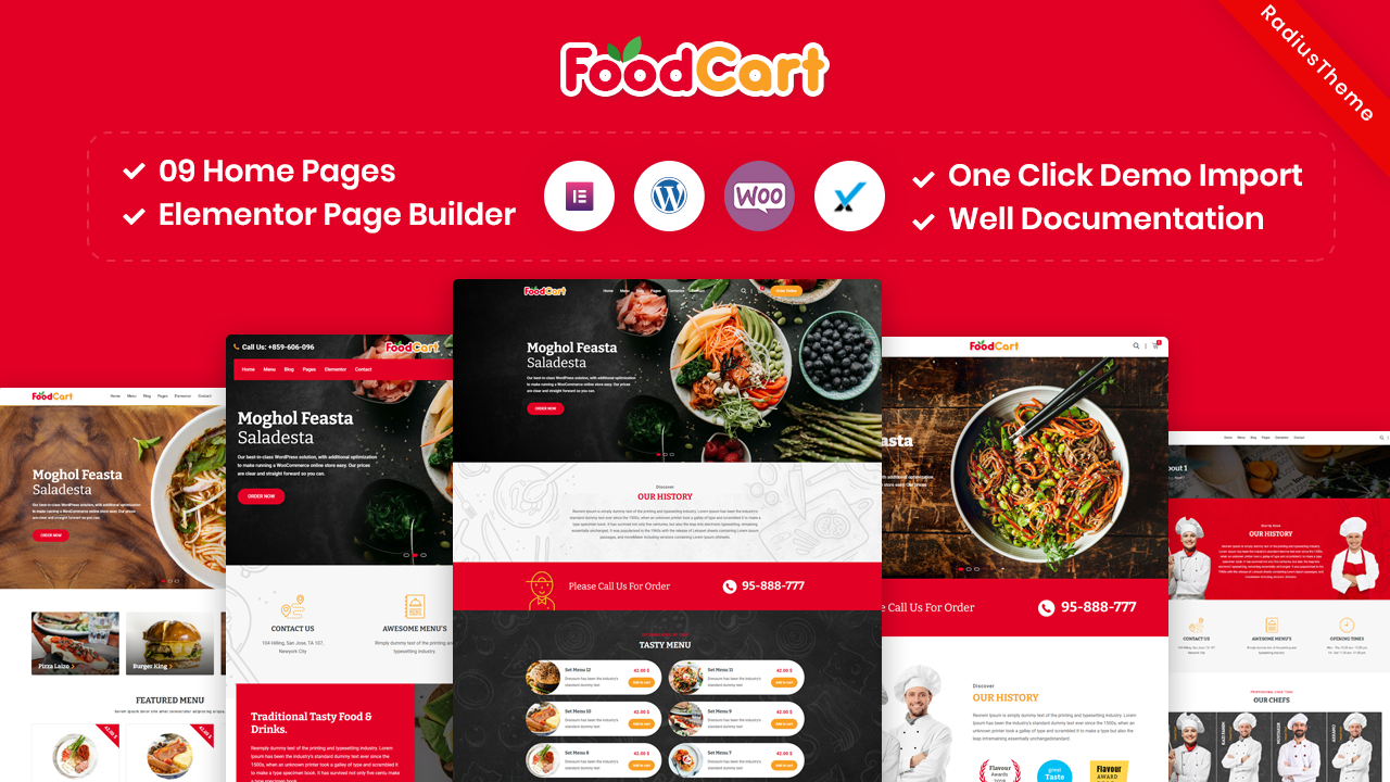 FoodCart – Restaurant WordPress Theme