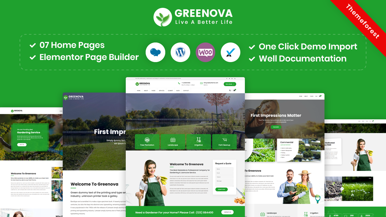 Greenova – Gardening & Landscaping WordPress Theme
