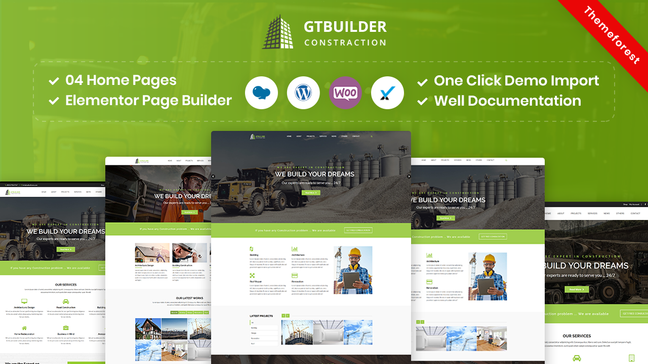 GTBuilder – Construction & Building WordPress Theme