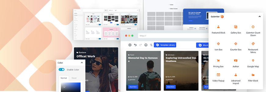 Gutentor is a page building WordPress Gutenberg blocks