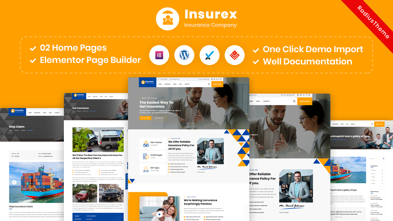 Insurex – Insurance Company WordPress Theme