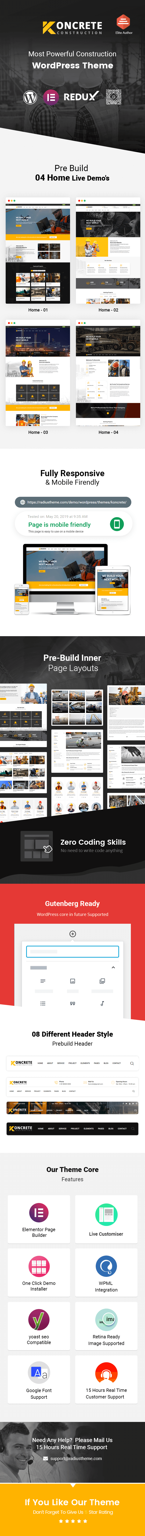 Construction company WordPress Theme