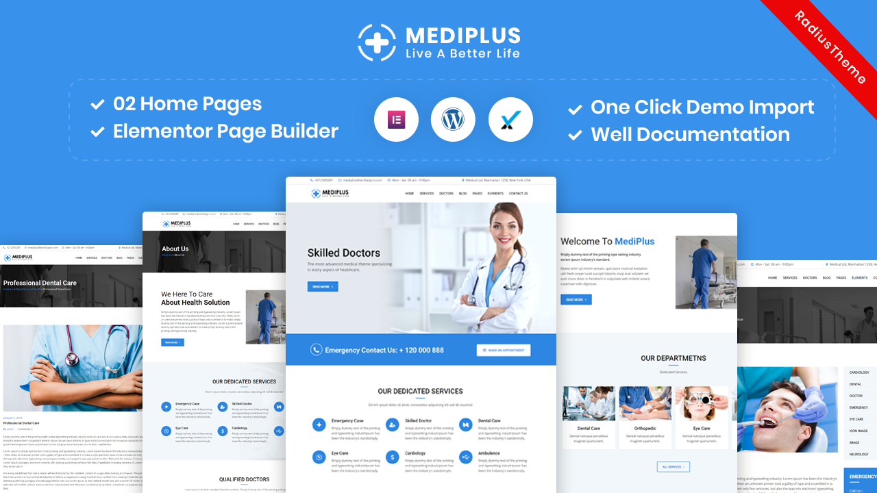 MediPlus – Medical WordPress Theme