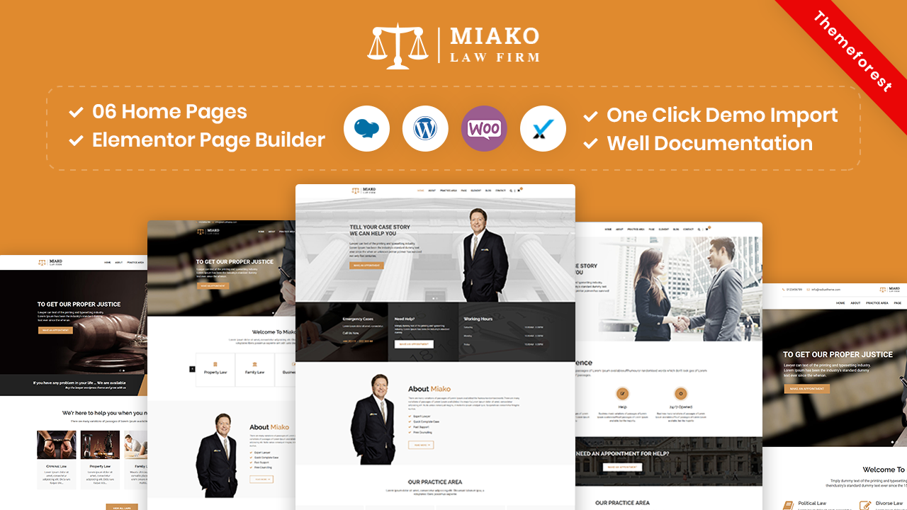 Miako – Lawyer & Law Firm WordPress Theme