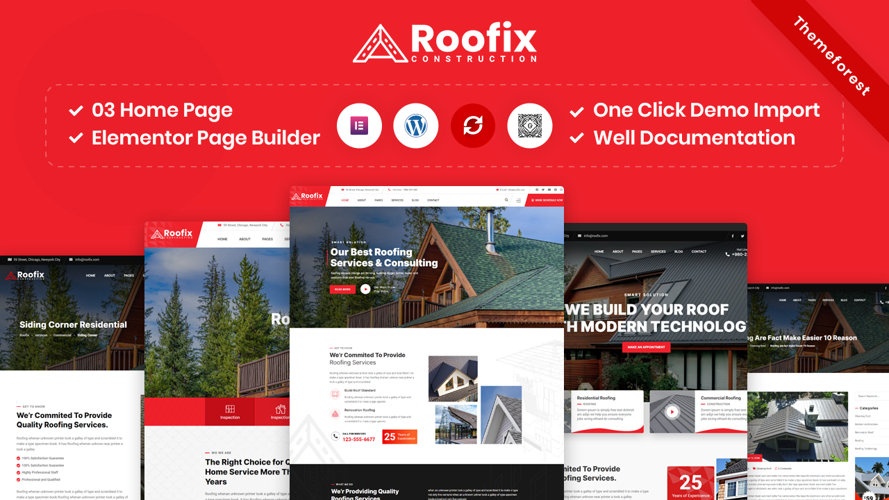 Roofix – Roofing Services WordPress Theme